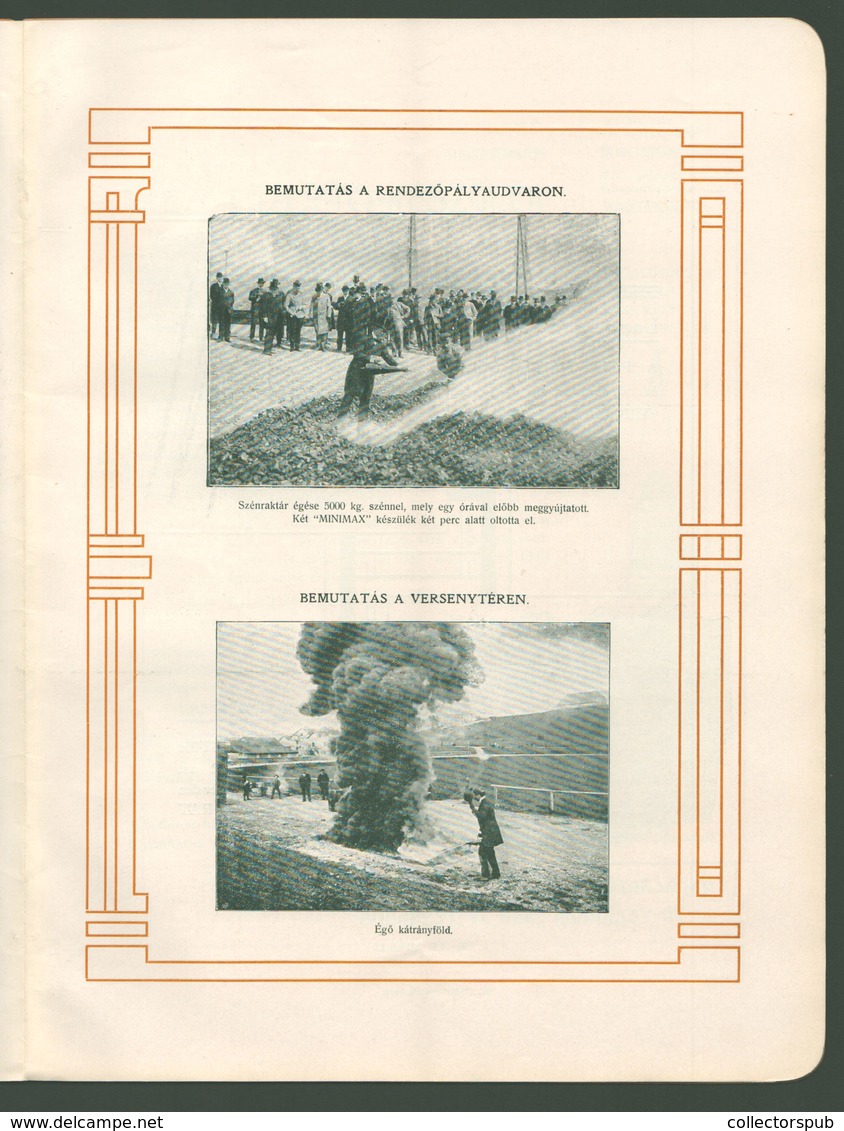 98016 1905. Minimax Tűzoltó Készülék , Dekoratív Reklámkatalógus, Fotókkal, Mellékletekkel. Igen Ritka Lehet Sosem Látta - Ohne Zuordnung
