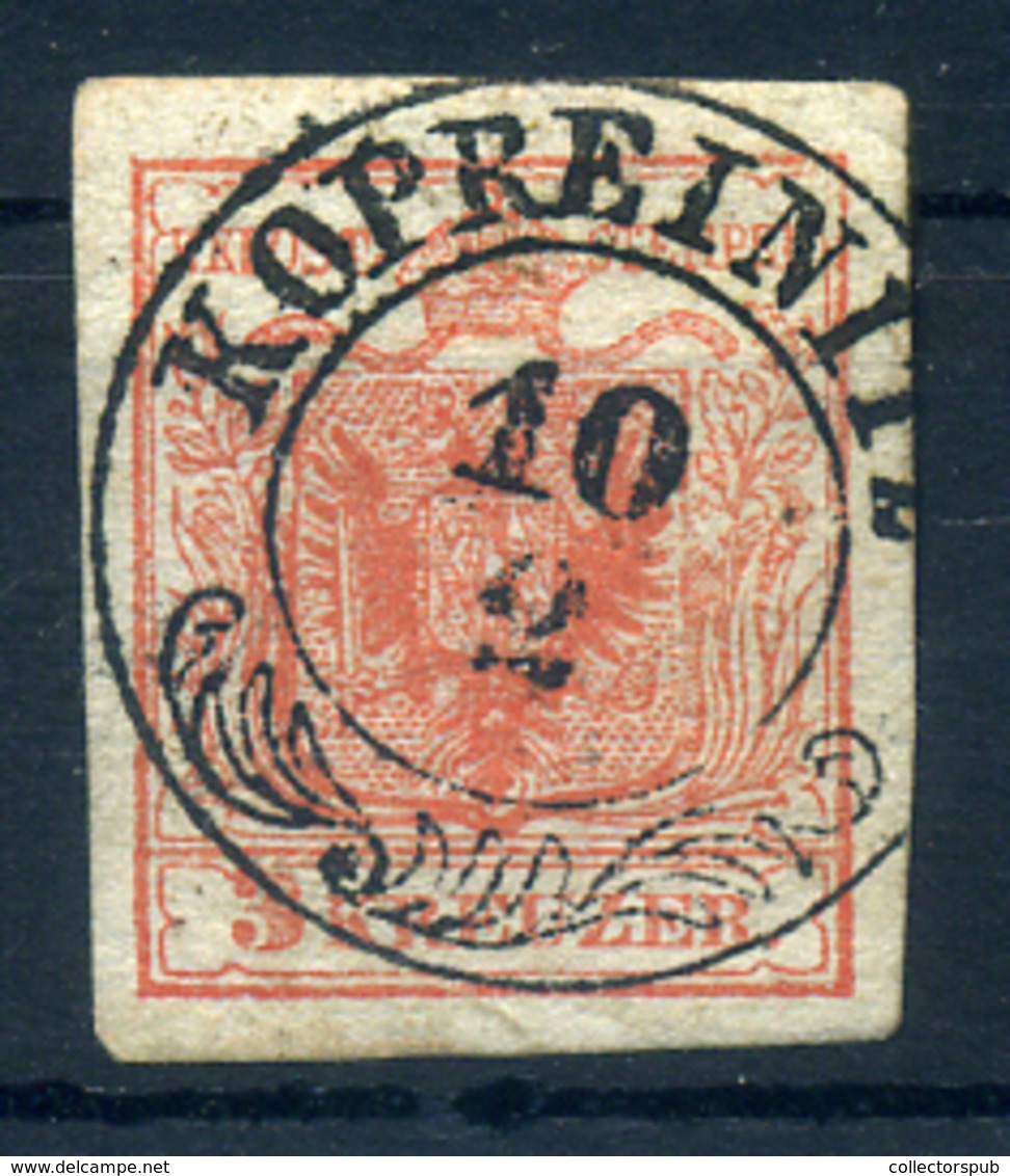 95540 KOPREINITZ 3Kr Szép Bélyegzés - Used Stamps