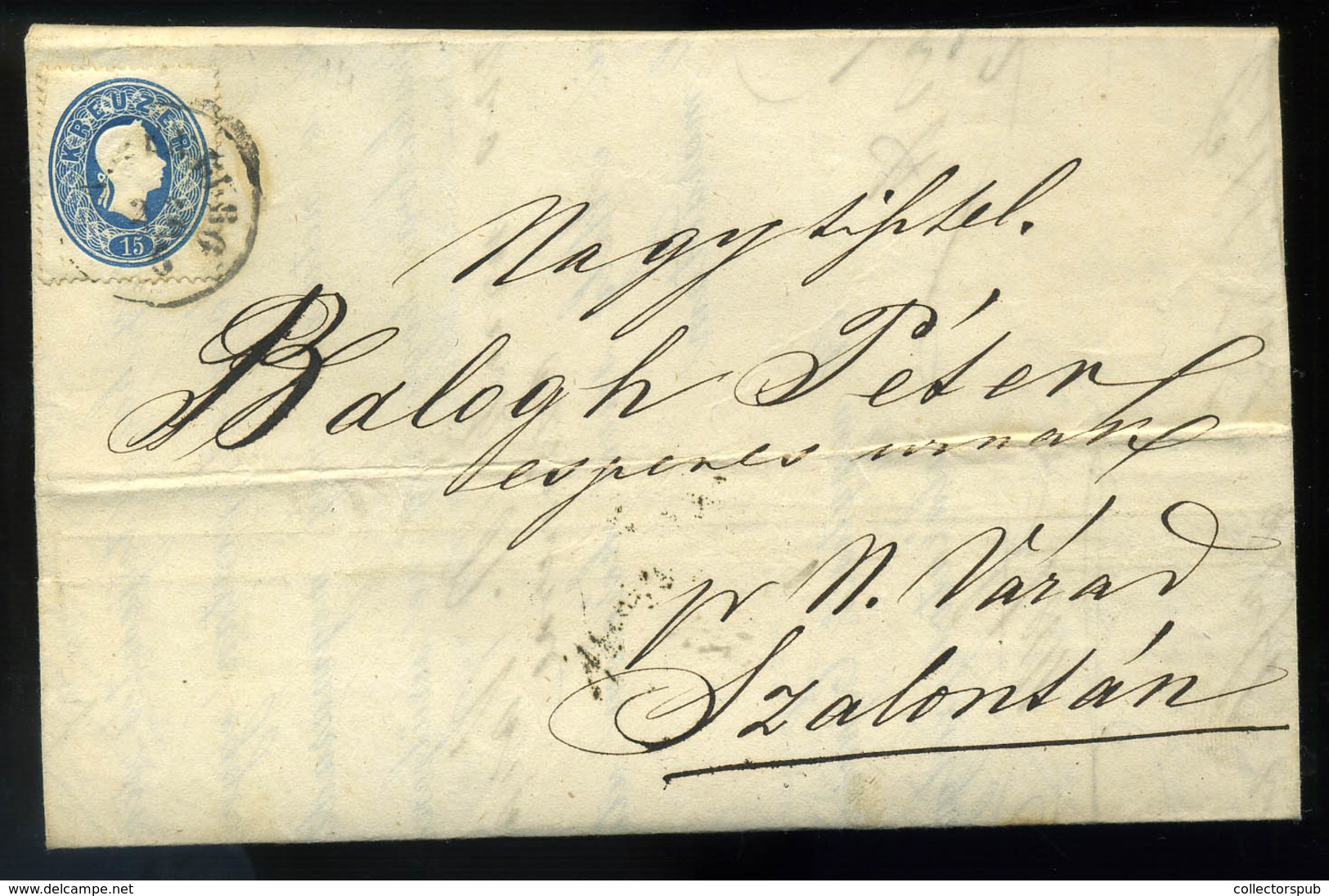 95710 KOLOZSVÁR 1862. Érdekes Tartalmú Levél 15Kr-ral Nagyszalontára Küldve - Used Stamps