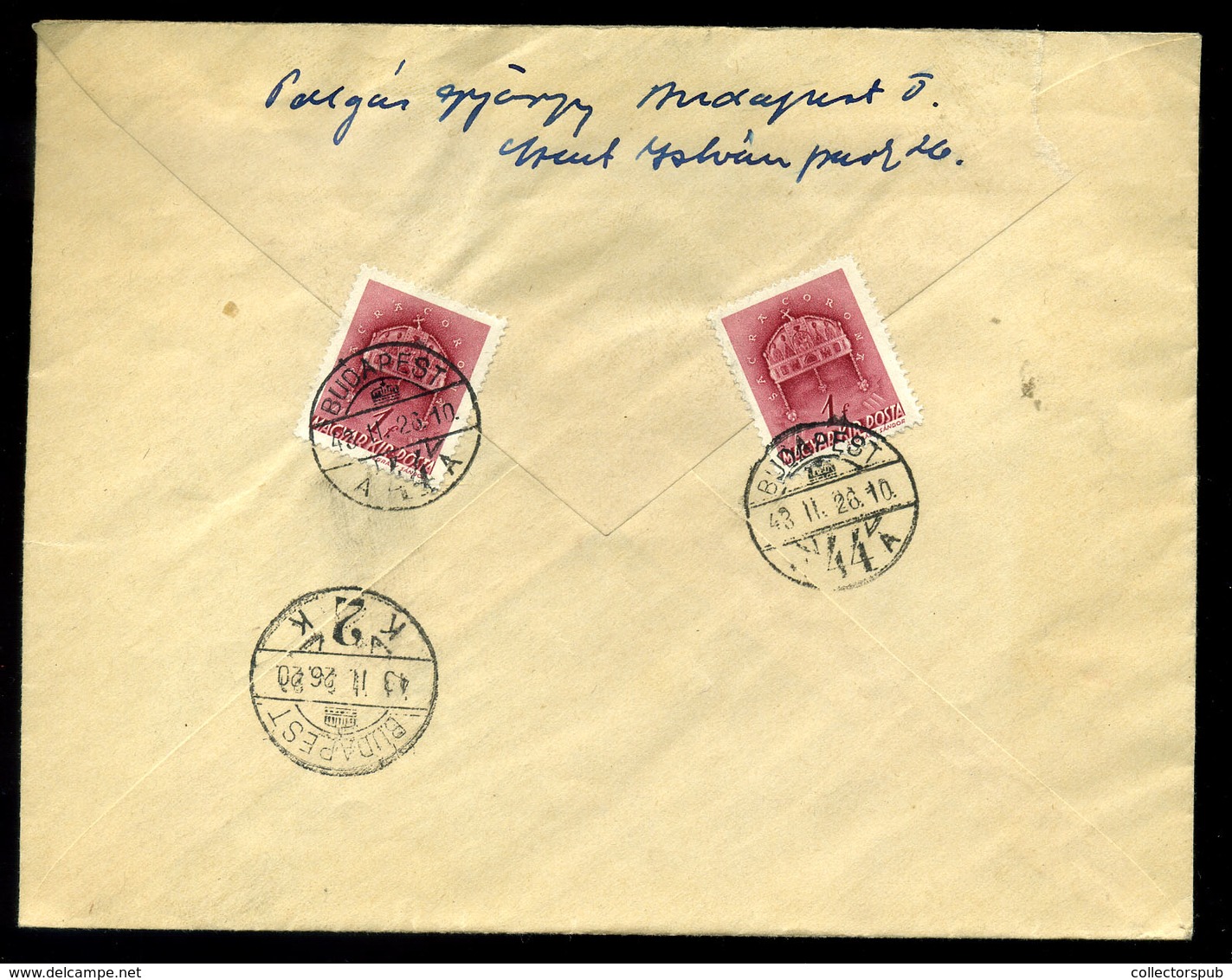 95705 BUDAPEST 1943. Helyi Ajánlott Levél , Ritka Bérmentesítéssel - Covers & Documents