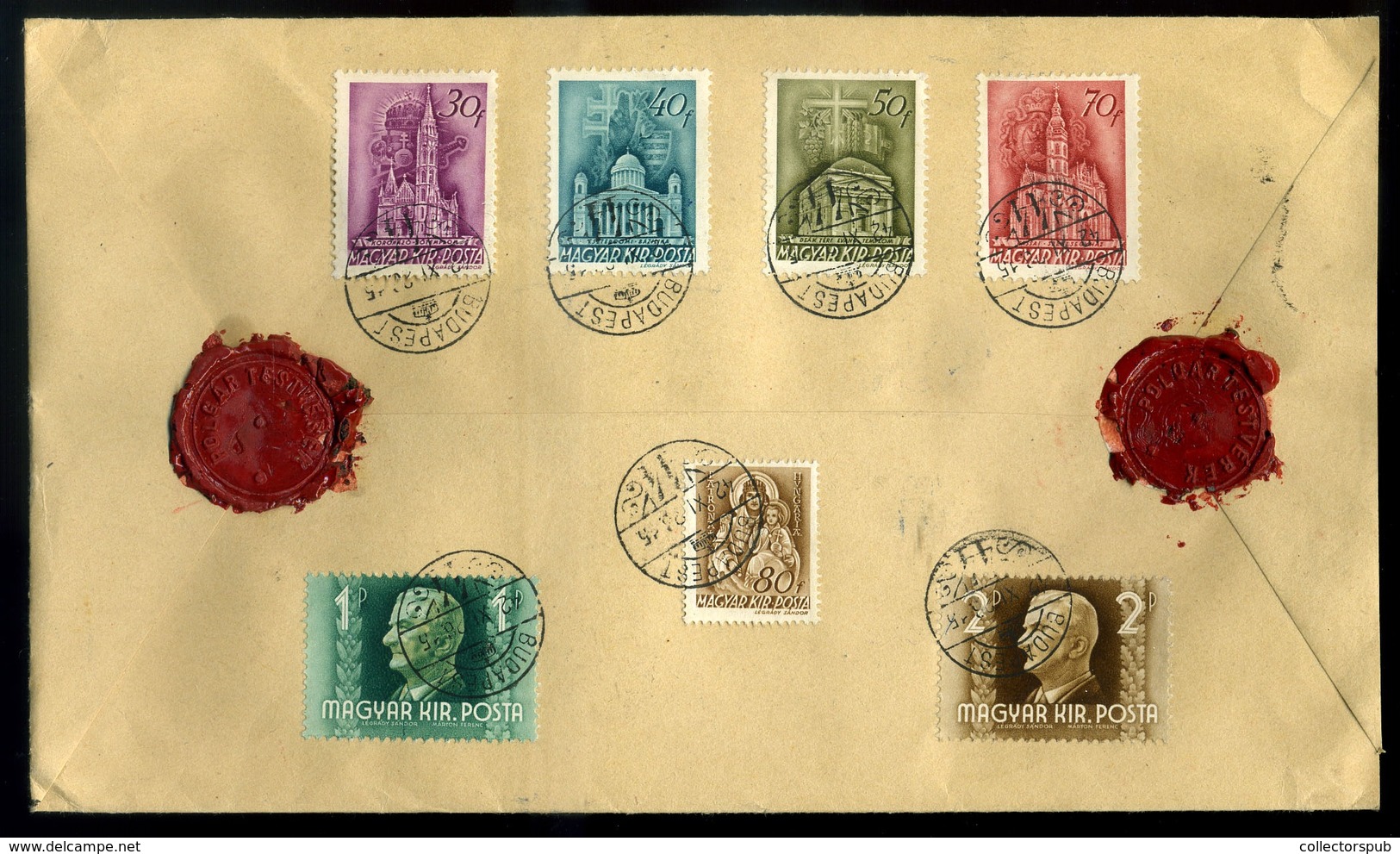 95806 BUDAPEST 1942. Dekoratív értéklevél Marcaliba Küldve - Lettres & Documents