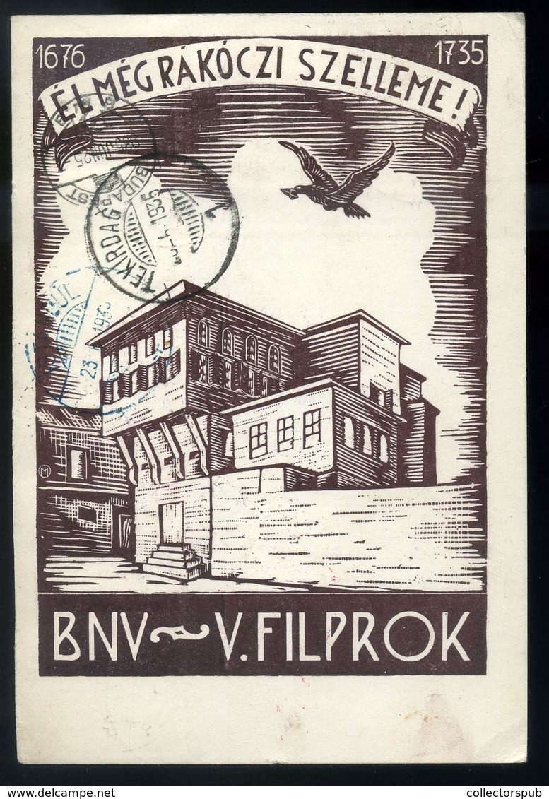 95774 MÁTYÁSFÖLD 1935. Rákóczi Sor Alkalmi Légi Levlapon Rodostóba Küldve - Covers & Documents