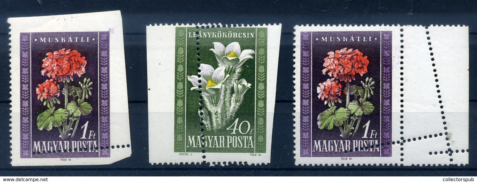 95900 1950. Virág, Elfogazások, Kis Tétel - Variétés Et Curiosités
