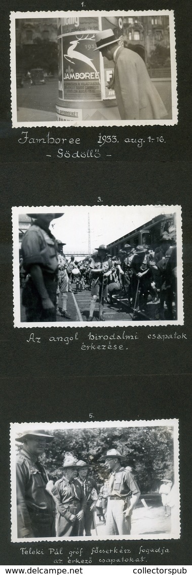 95862 CSERKÉSZ 1933. Gödöllő Jamborre 42 Db Fotó, Album Lapokon. 8,5*6cm SCOUT - Other & Unclassified