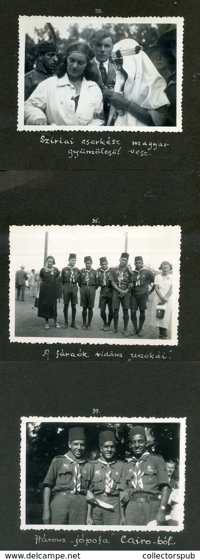 95862 CSERKÉSZ 1933. Gödöllő Jamborre 42 Db Fotó, Album Lapokon. 8,5*6cm SCOUT - Autres & Non Classés