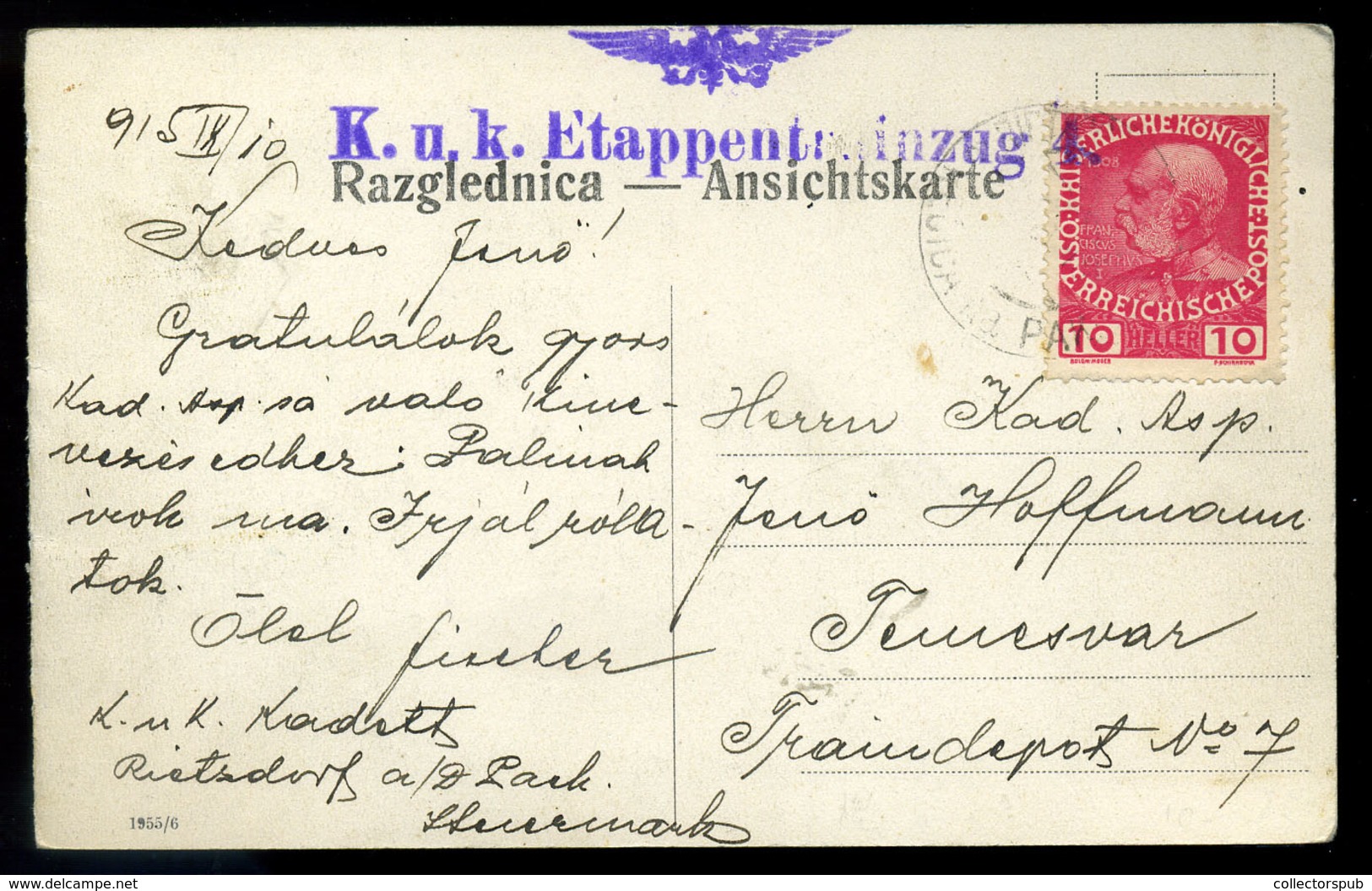 95781 SZLOVÉNIA 1915. Sostanj Panoráma Képeslap, Tábori Postával Temesvárra Küldve - Slovenia