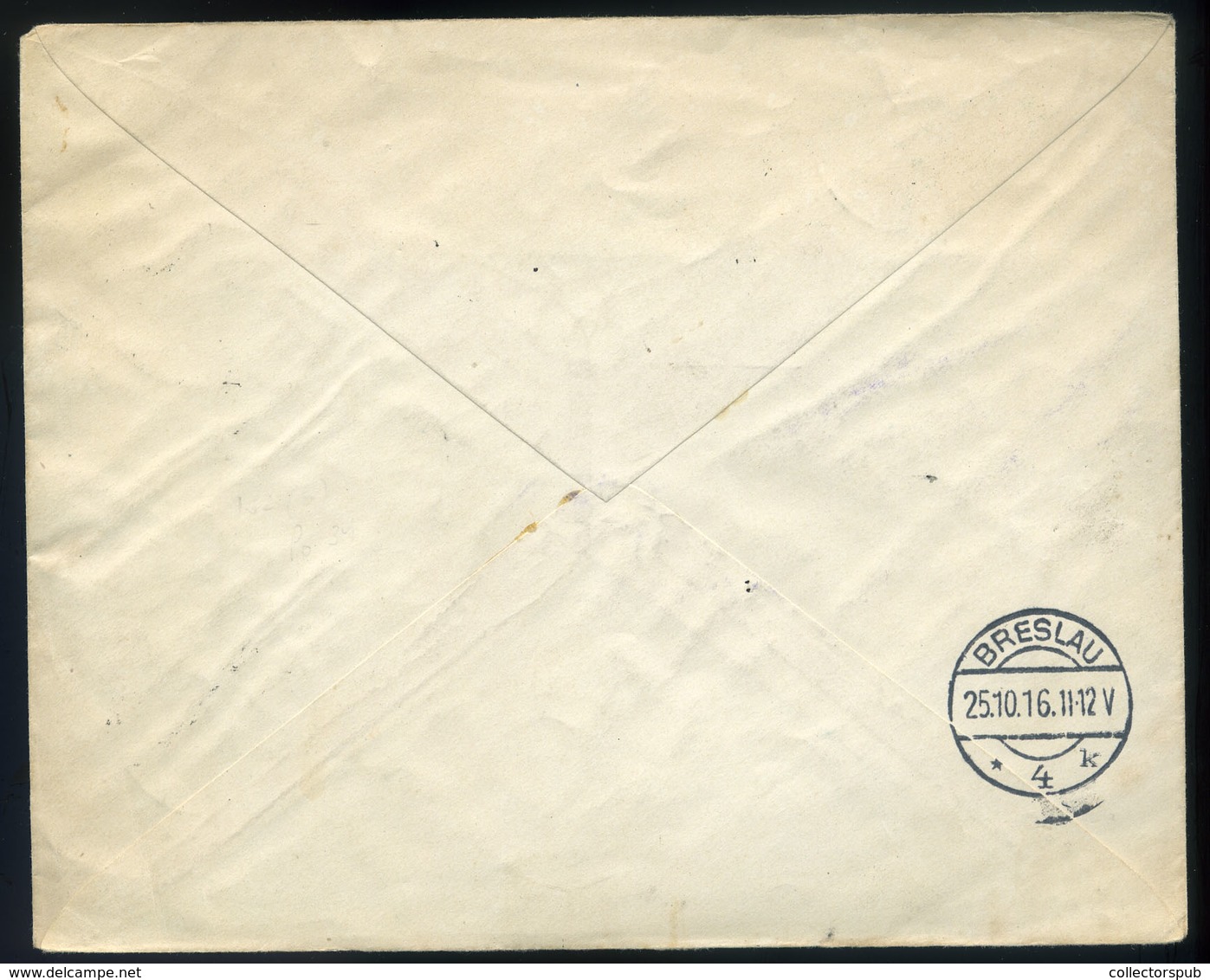 97088 I.VH 1916. Dekoratív , Ajánlott Levél FP 131 Breslau-ba Küldv  /  WW I. 1916 Decorative Reg. Letter FP 131 To Bres - Gebruikt