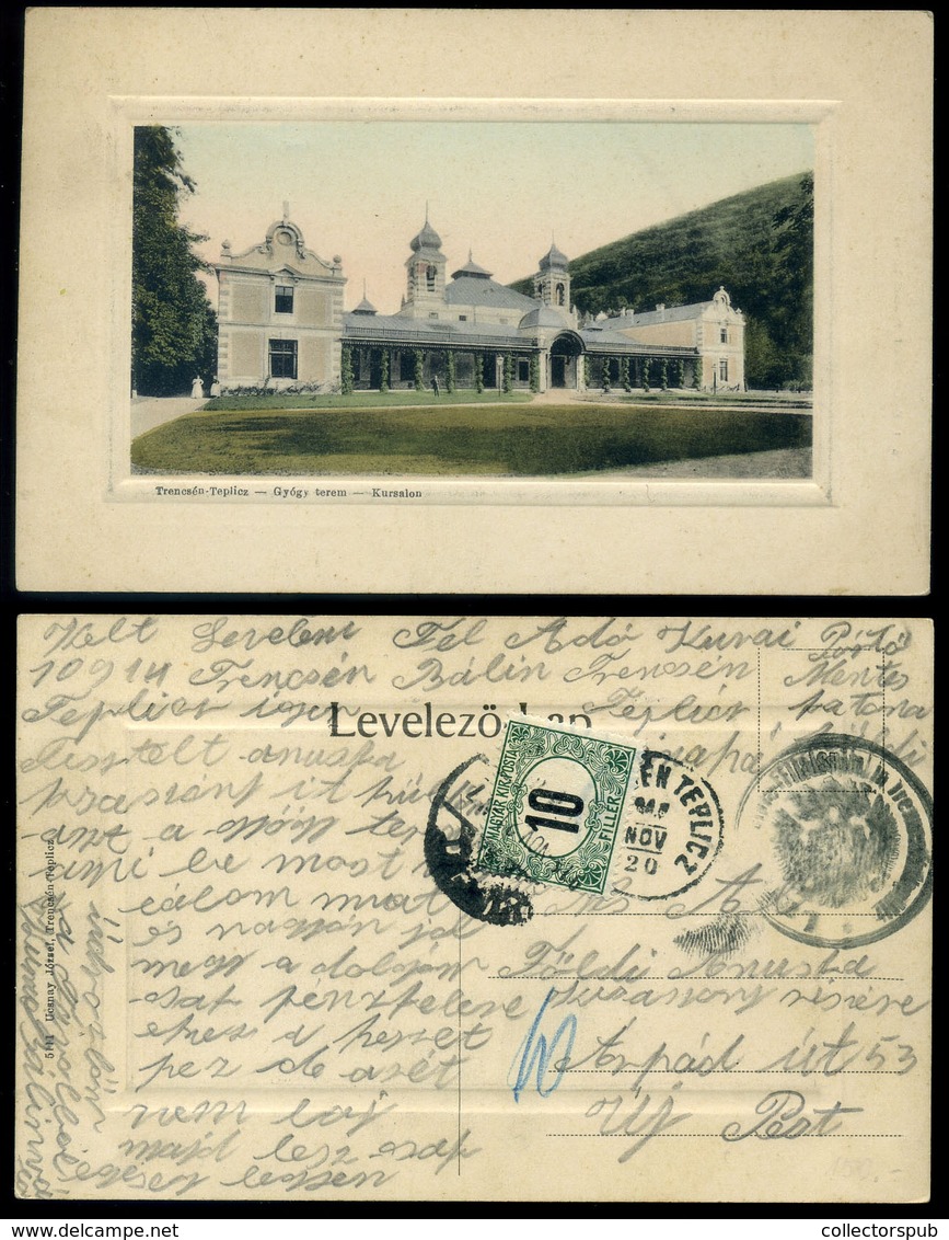 99046 TRENCSÉNTEPLIC 1916. Régi Képeslap, Világháborús Bélyegzéssel, Portózva - Used Stamps