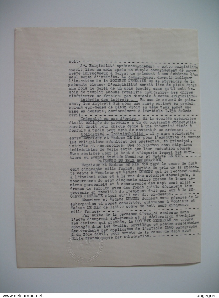 Document Fiscaux Perforé Perfin     CT 372-5  C. Thibierge Notaire  1968 - Autres & Non Classés