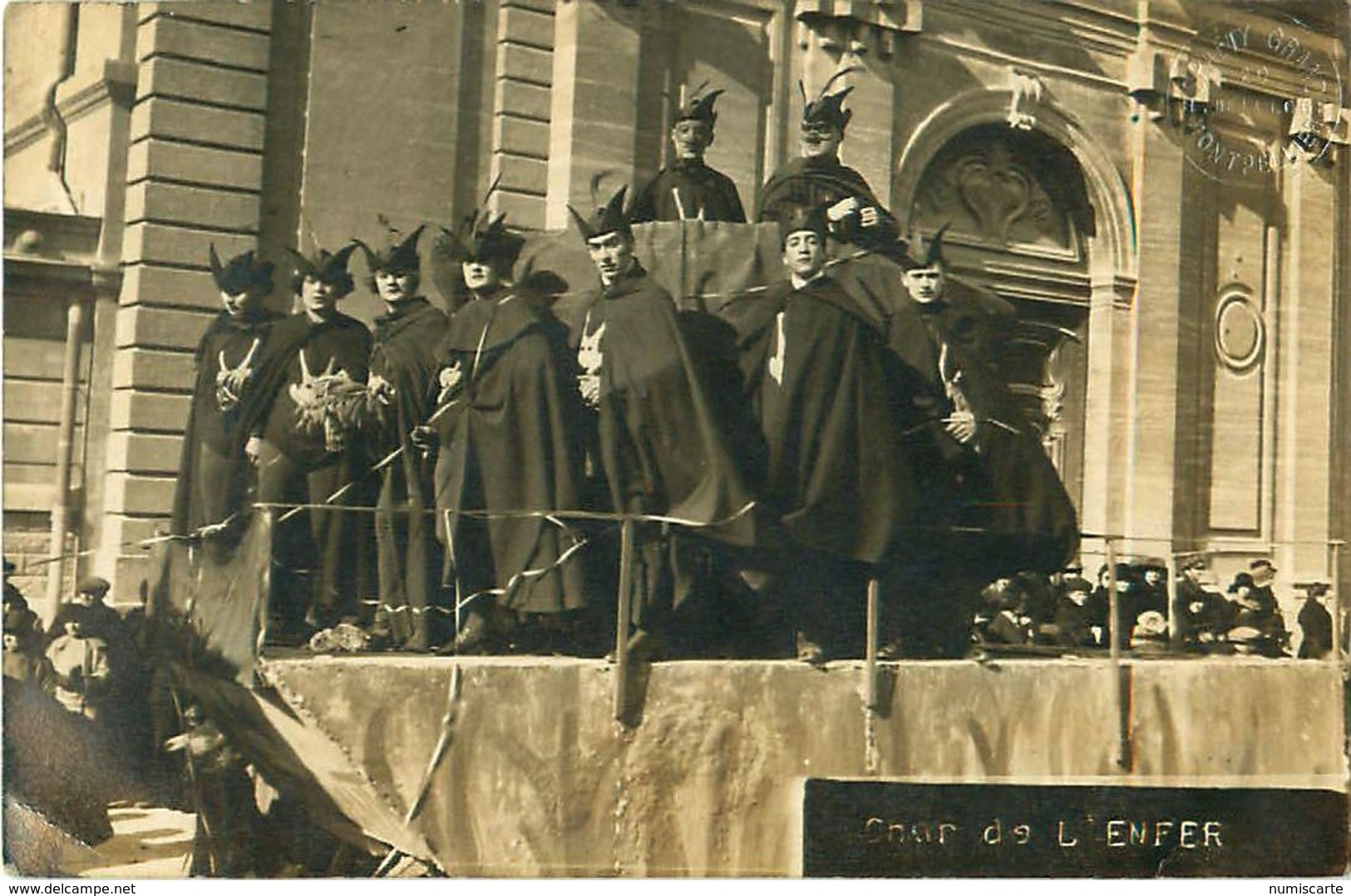 Cpa Carte Photo MONTPELLIER 34 Carnaval De Montpellier -  Char De L' Enfer - Phot. SPAËTY GRAND - Montpellier