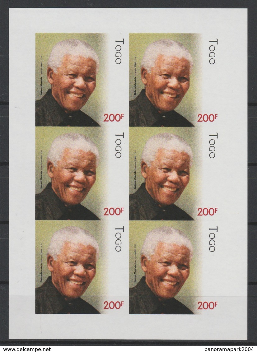 Togo 2018 Mi. ? M/S IMPERF ND Joint Issue PAN African Postal Union Nelson Mandela Madiba 100 Years - Emisiones Comunes