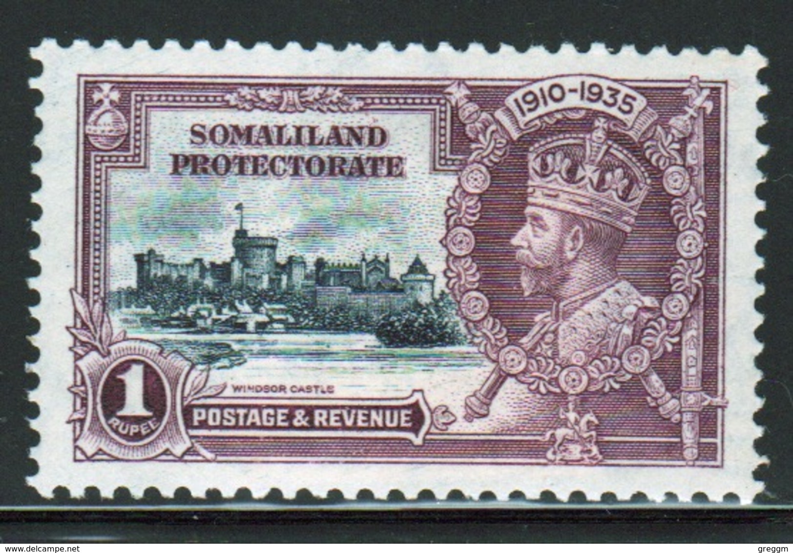 Somaliland Protectorate 1935 George V One Rupee Silver Jubilee Stamp. - Somaliland (Protectorate ...-1959)