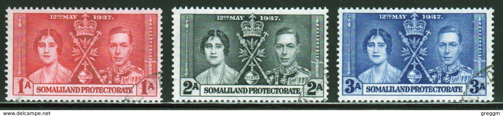 Somaliland Protectorate 1937 George VI Set Celebrating The Coronation. - Somaliland (Protectorate ...-1959)