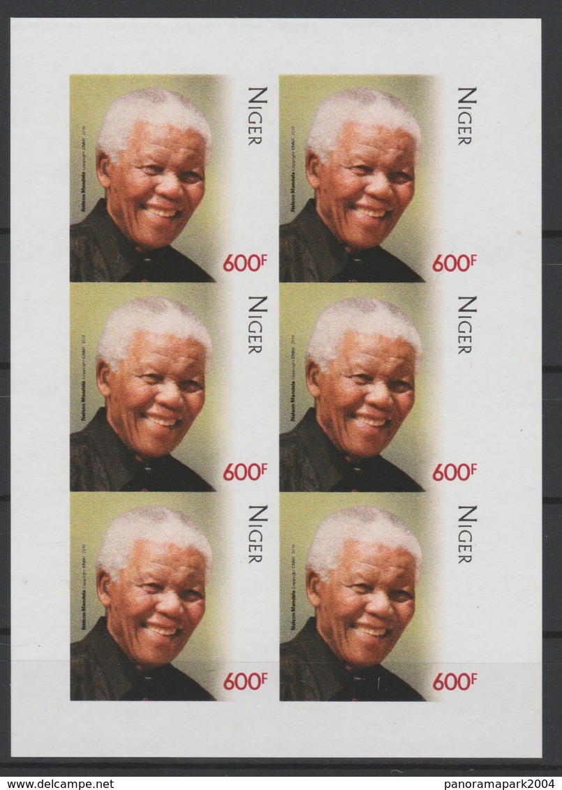 Niger 2018 Mi. ? M/S IMPERF ND Joint Issue PAN African Postal Union Nelson Mandela Madiba 100 Years - Niger (1960-...)