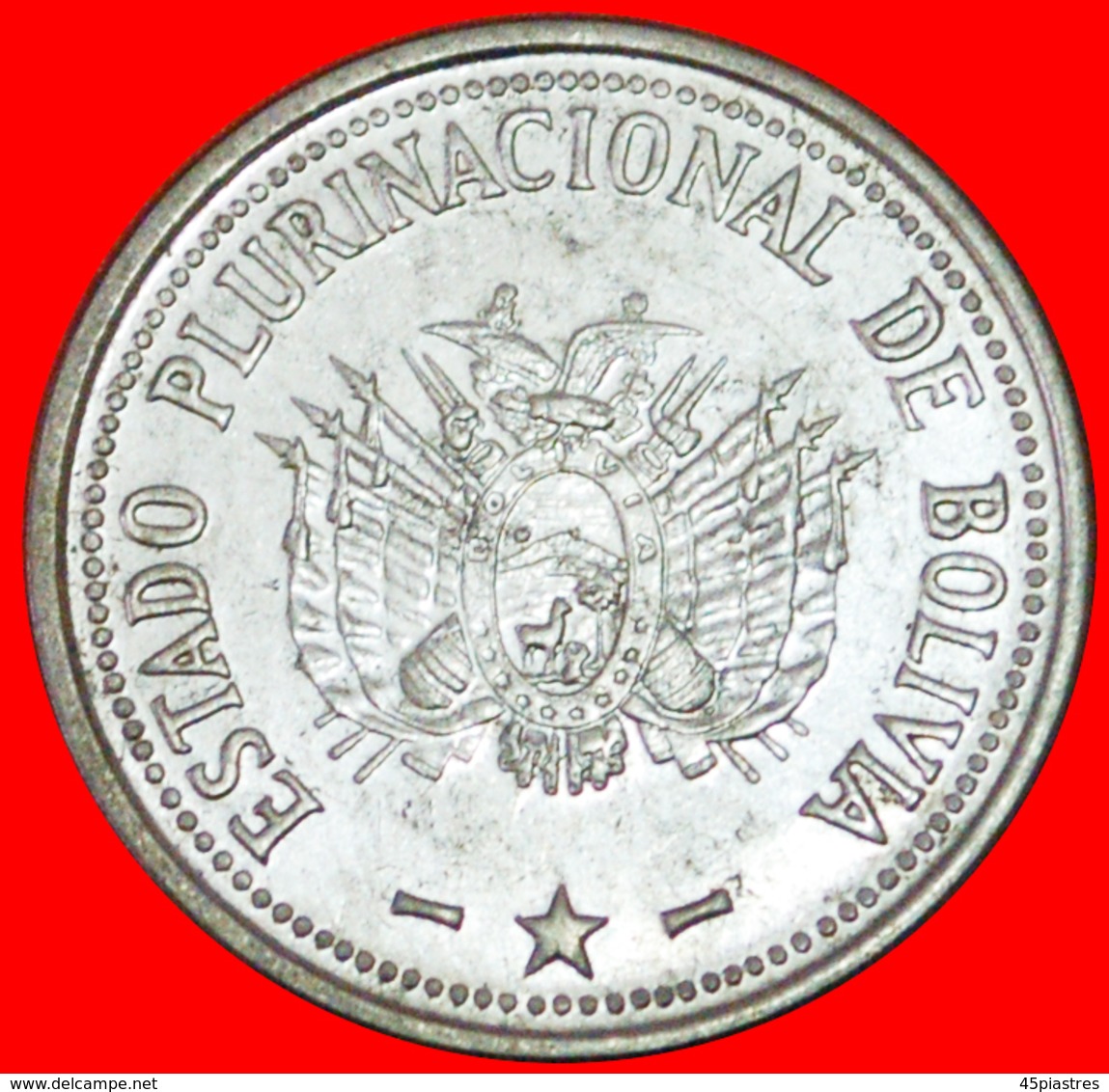 # SUN (2010-2012): BOLIVIA ★ 20 CENTAVOS 2010 MINT LUSTER! LOW START ★ NO RESERVE! - Bolivie