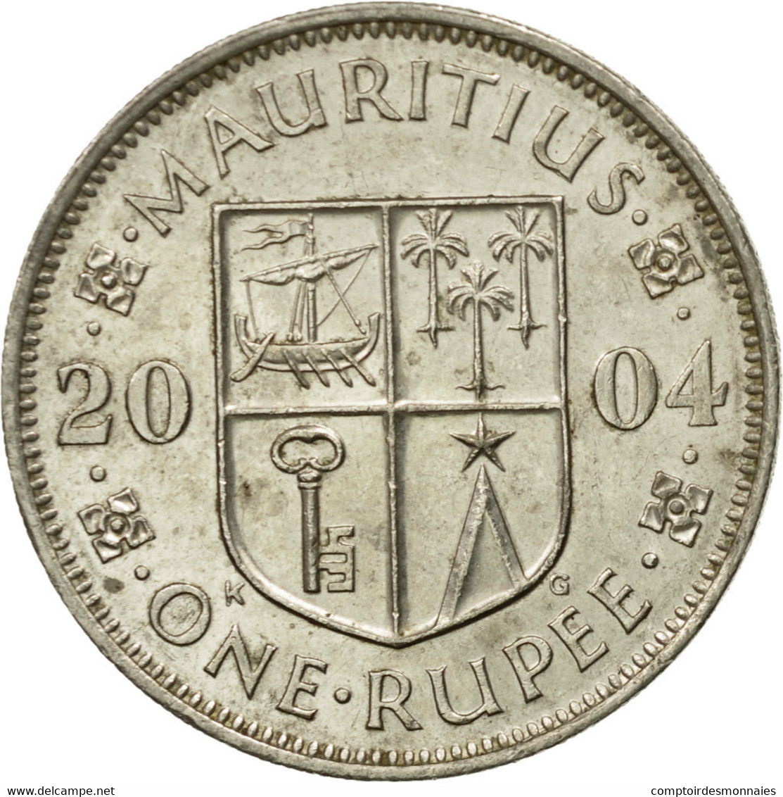 Monnaie, Mauritius, Rupee, 2004, TTB, Copper-nickel, KM:55 - Mauritius