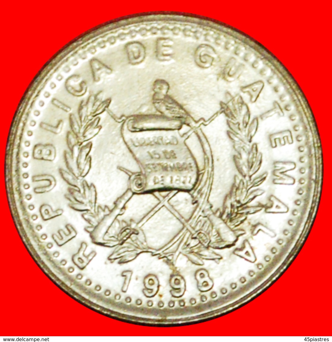 # BIRD (1977-2010): GUATEMALA ★ 5 CENTAVOS 1998 MINT LUSTER! LOW START ★ NO RESERVE! - Guatemala