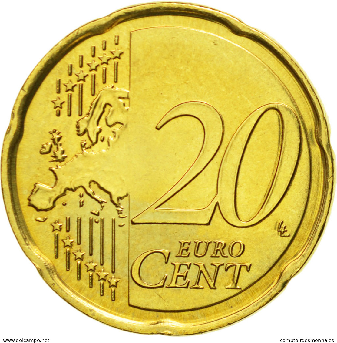 Malte, 20 Euro Cent, 2008, SPL, Laiton, KM:129 - Malta