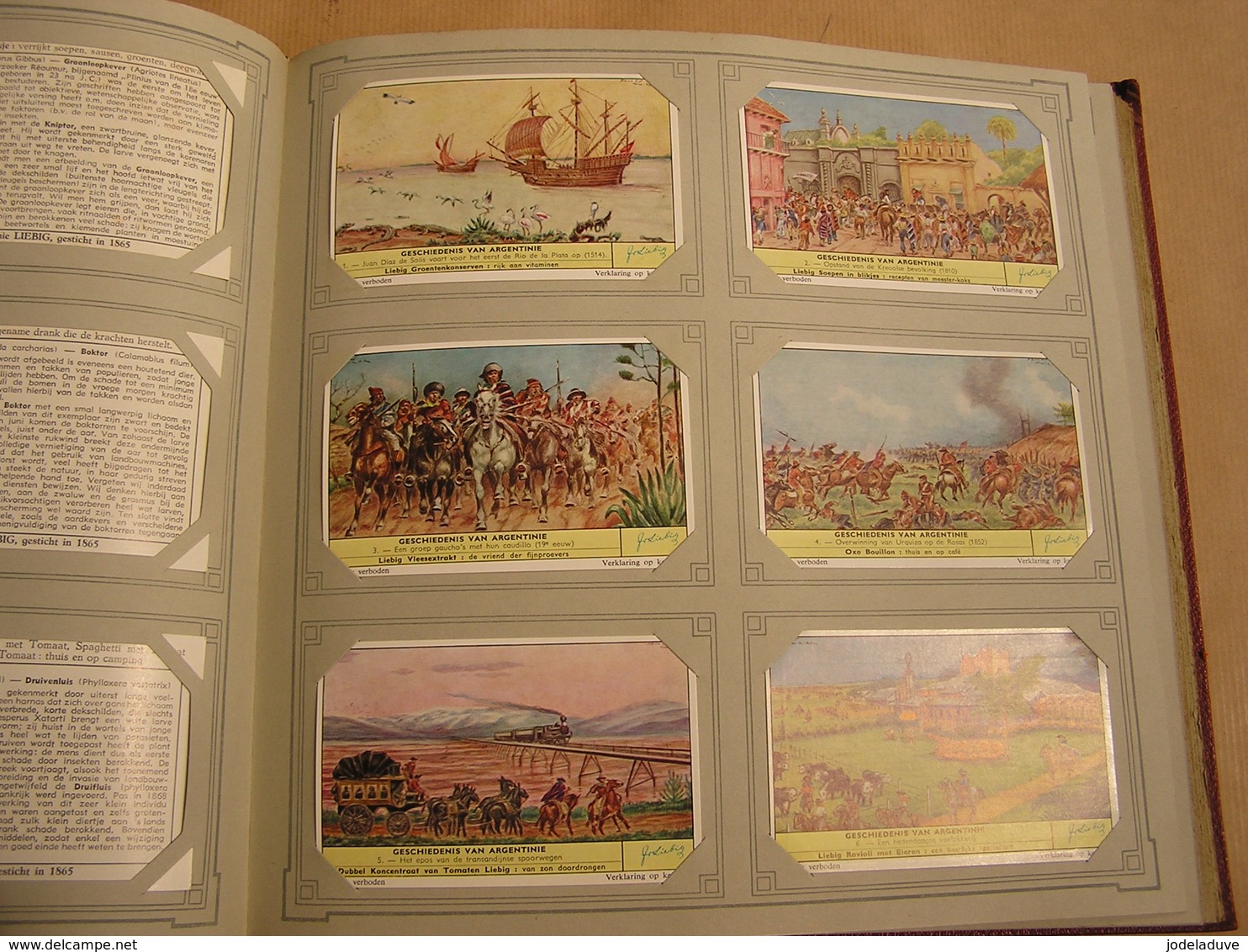 GESCHIEDENIS VAN ARGENTINIE Histoire De L'Argentine  Liebig Série Reeks 6 Chromos Nederlandse Taal Trading Cards Chromo - Liebig