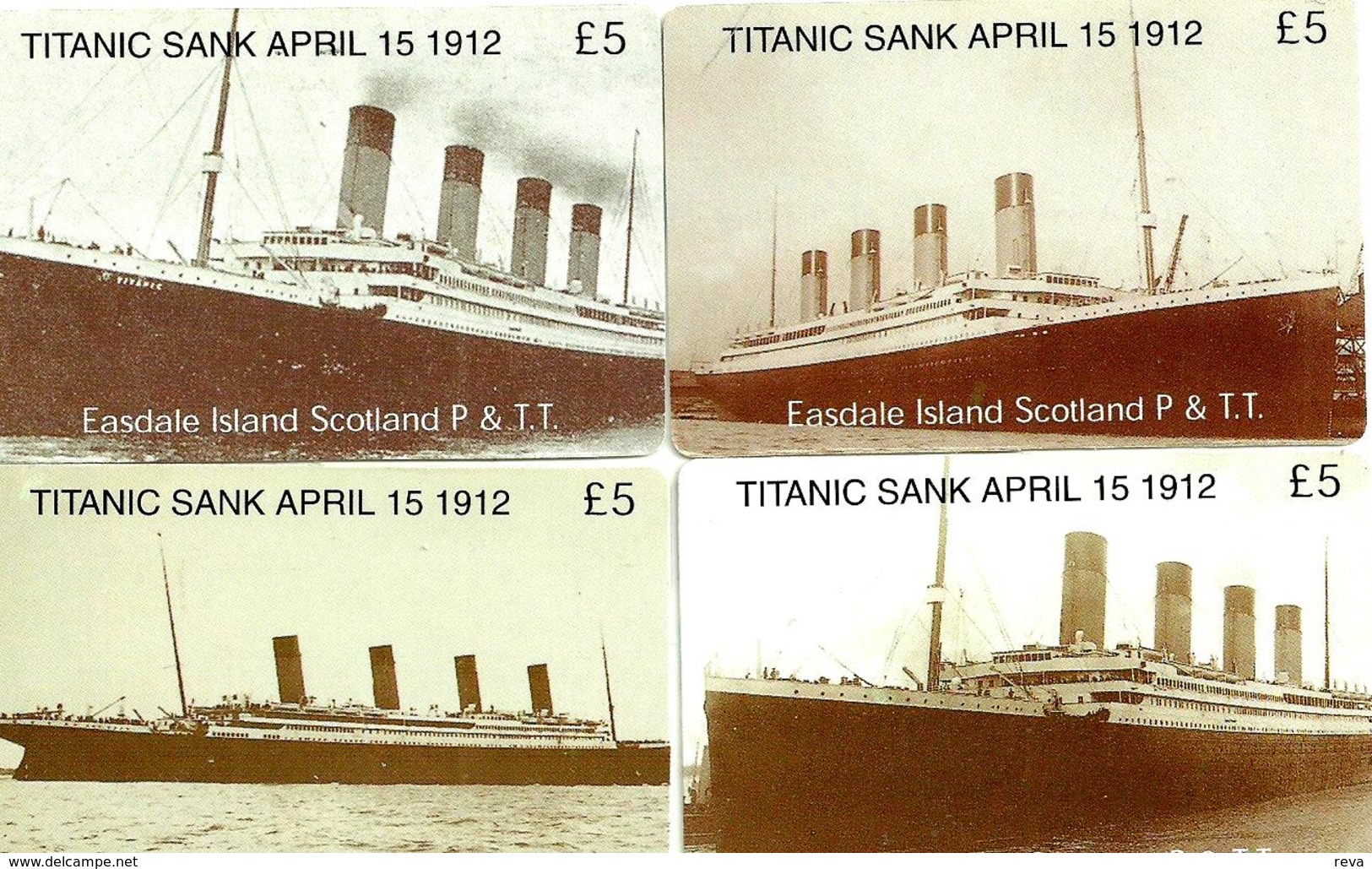 UNITED KINGDOM No1 SET OF 4 TITANIC SHIP SHIPS COMMEMORATIVE LIMITED EDITION ISSUE OF 1200 SCARCE READ DESCRIPTION !! - Emissions Entreprises