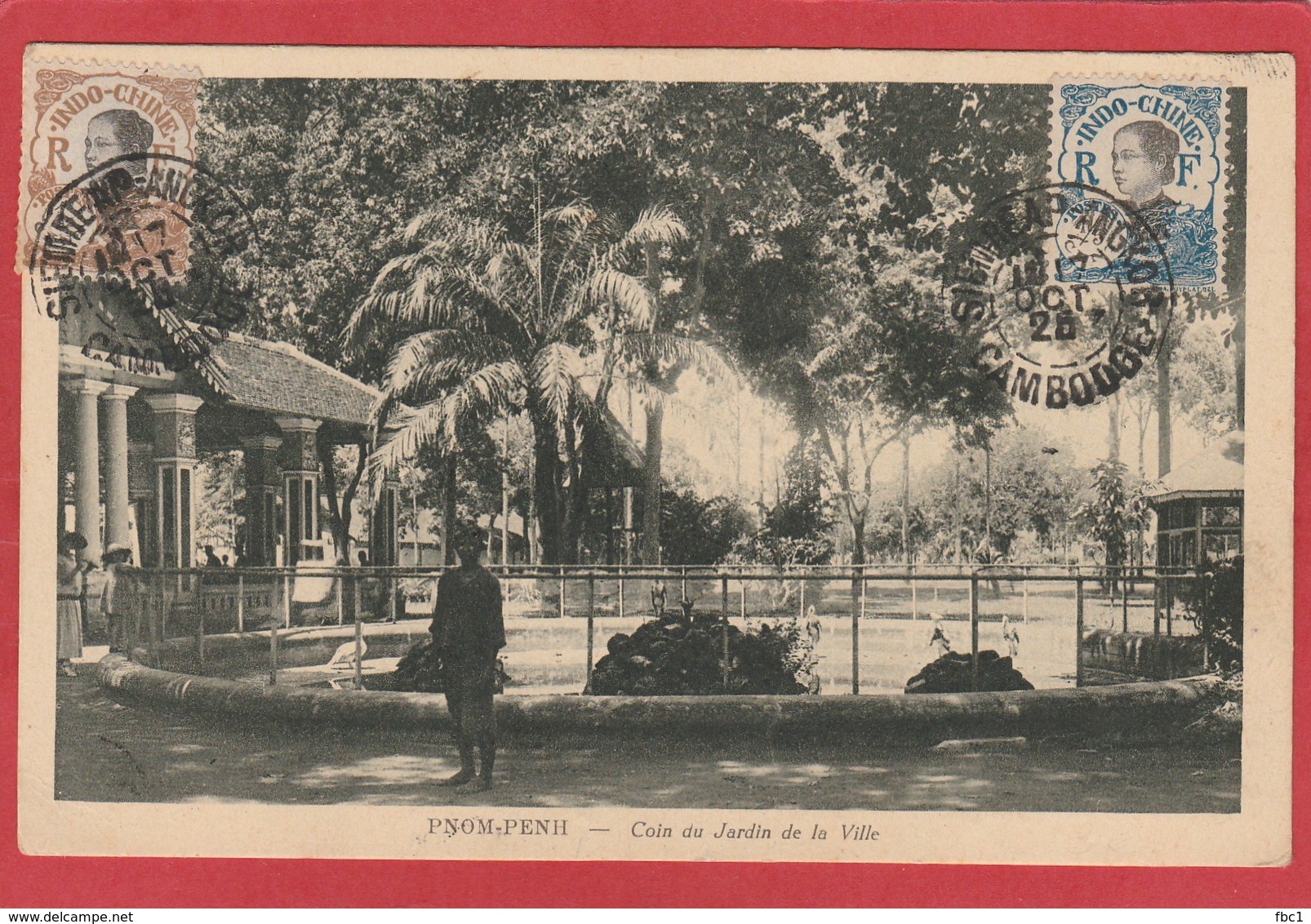 CPA: Cambodge - Pnom-Penh - Coin Du Jardin De La Ville (Editeur Nadal) - Cambodge