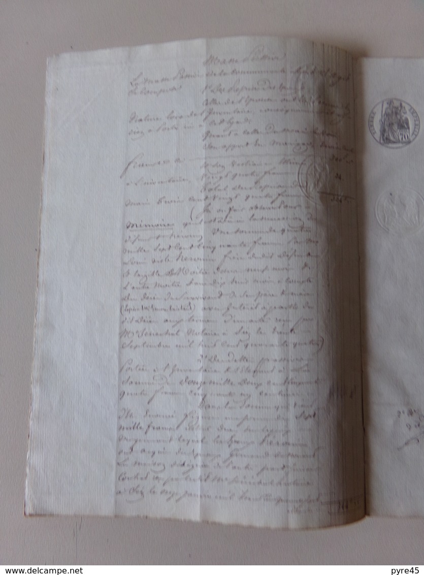 Acte Notarié Du 29 Août 1855 ?? à Mortrée Dans L'Orne Location D'un Bien ?? - Manuscrits