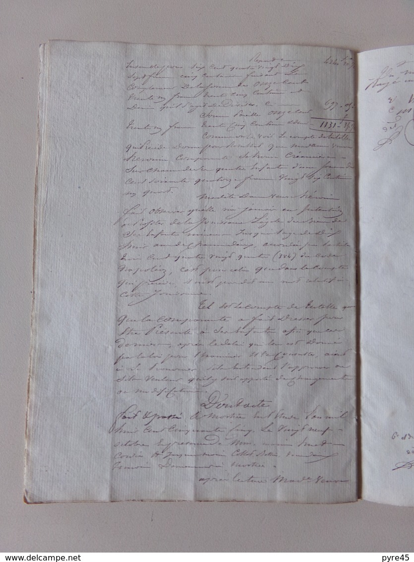 Acte notarié du 29 août 1855 ?? à Mortrée dans l'Orne location d'un bien ??