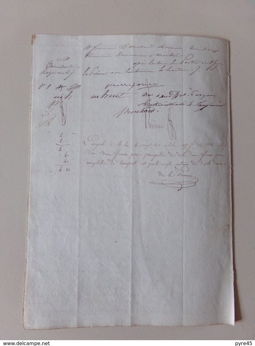 Acte Notarié Du 13 Octobre 1855?? à Mortrée Dans L'Orne Prorogation De Délai ?? - Manuscrits