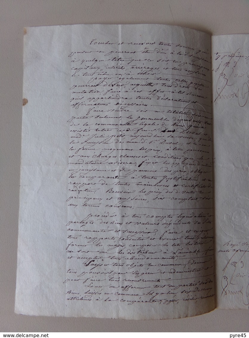 Acte Notarié Du 19 Juillet 1855 ?? à Versailles , Procuration - Manuscrits