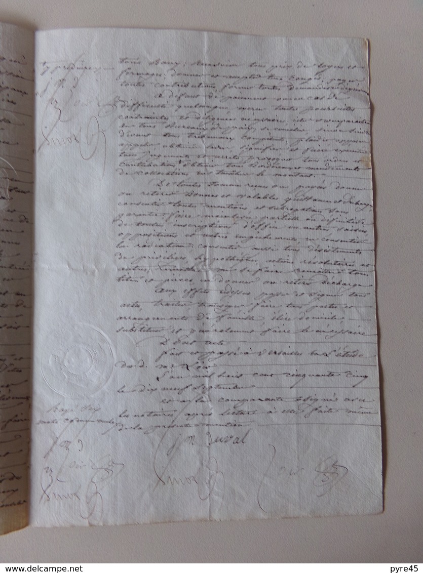 Acte Notarié Du 19 Juillet 1855 ?? à Versailles , Procuration - Manuscrits