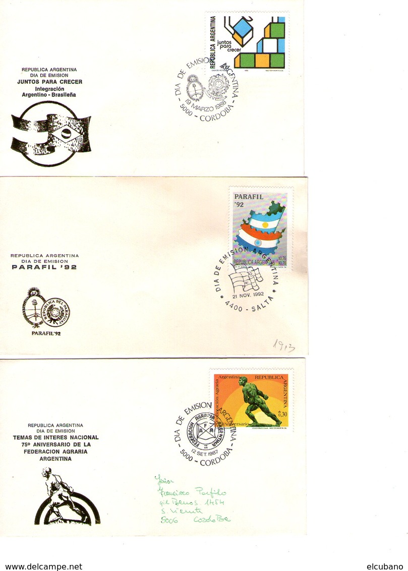 Argentina FDC Parafil 92 Integracion Con Brasil Agraria - FDC