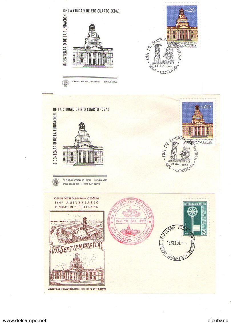 Argentina FDC Rio Cuarto Bicentenario Fondazione Città - FDC