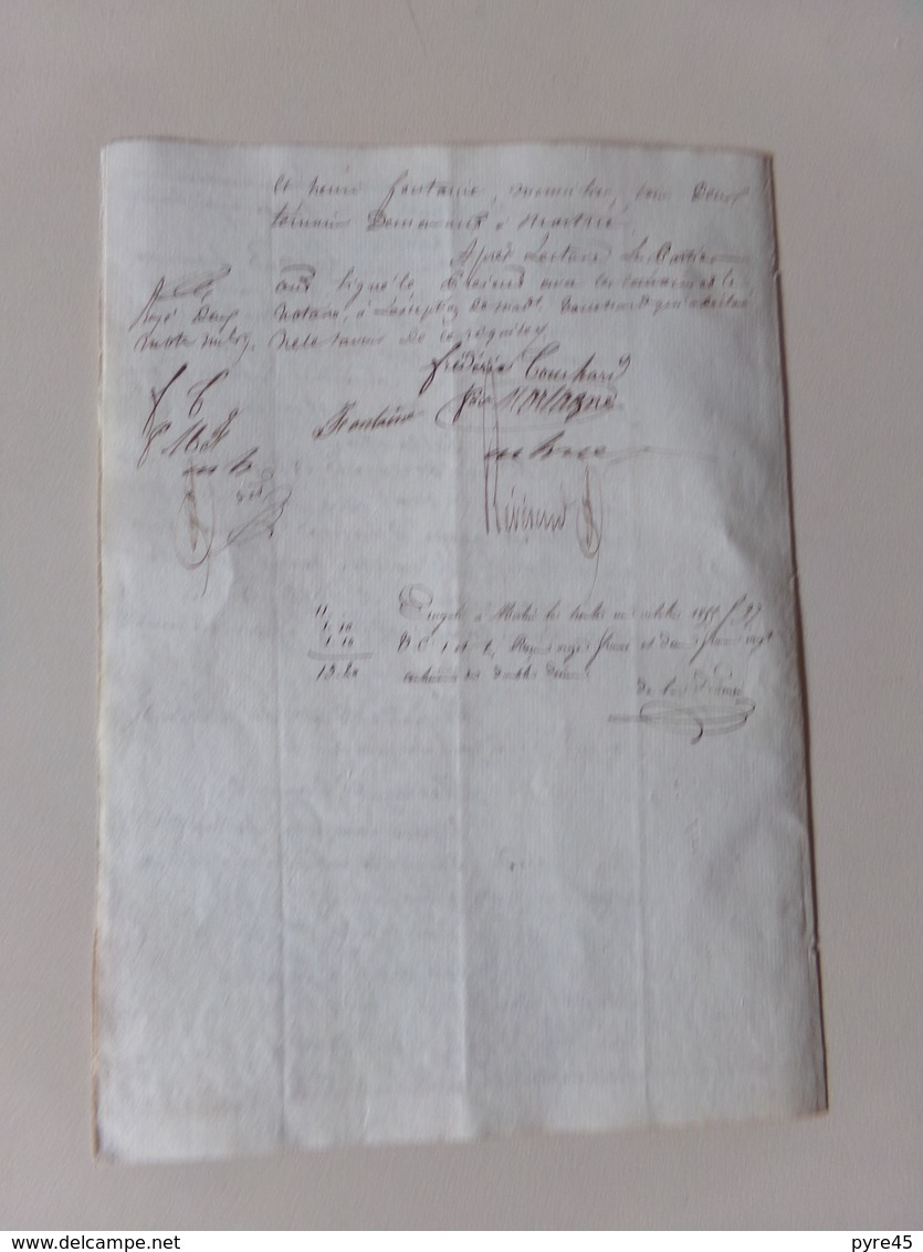 Acte Notarié Du 21 Octobre 1855 ?? à Mortrée Dans L'Orne ,vente - Manuscrits