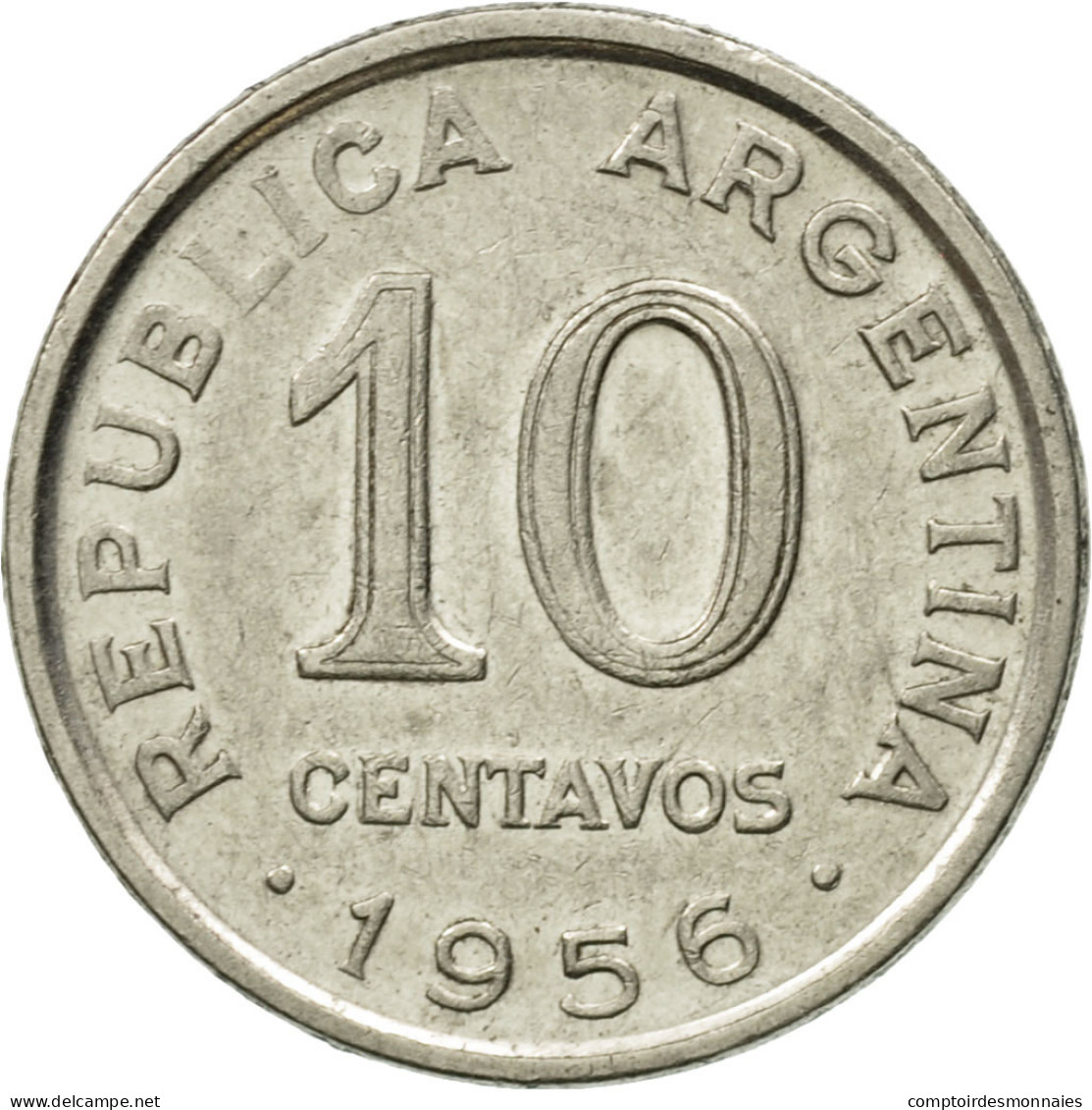 Monnaie, Argentine, 10 Centavos, 1956, TTB, Nickel Clad Steel, KM:51 - Argentine