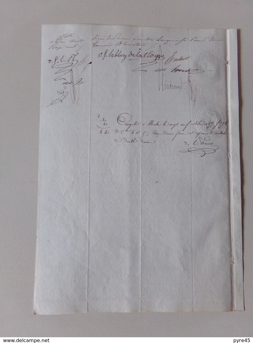 Acte Notarié Du 20 Octobre 1855 ?? à Mortrée Dans L'Orne , Révocation - Manuscrits