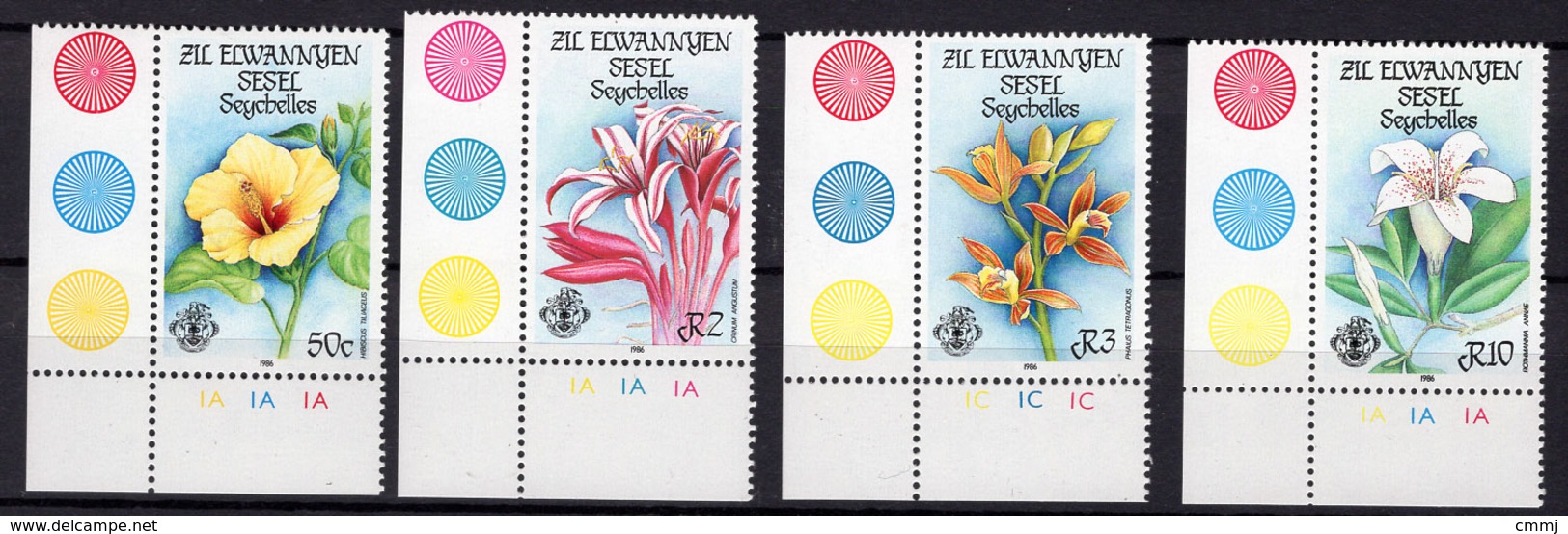 1986 - AUSERE SEYCHELLES - Mi. Nr. 124/127 - NH - (UP.207.34) - Seychelles (1976-...)