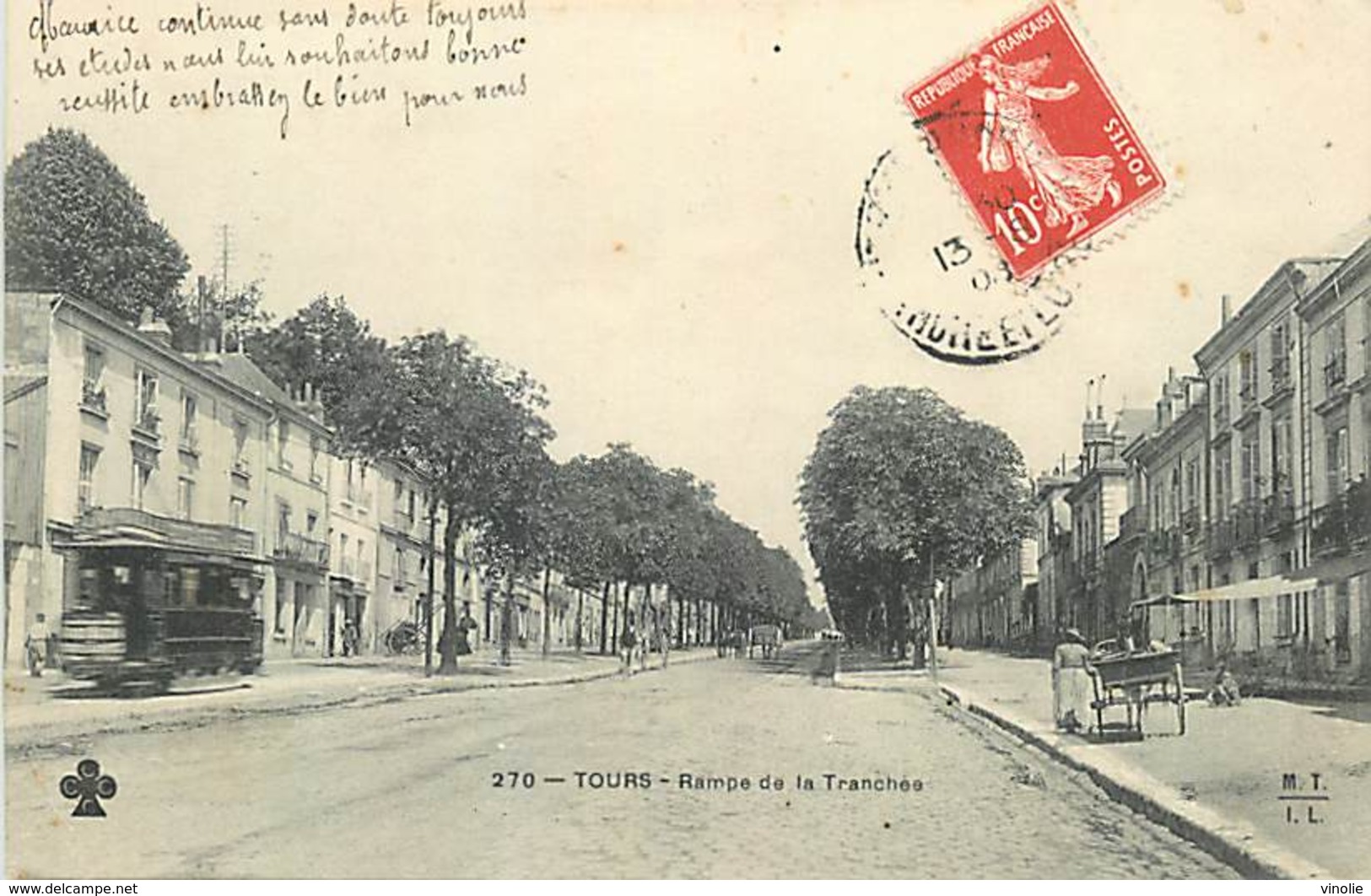 D-18-1150 : TOURS. RAMPE DE LA TRANCHEE. TRAMWAY. - Tours