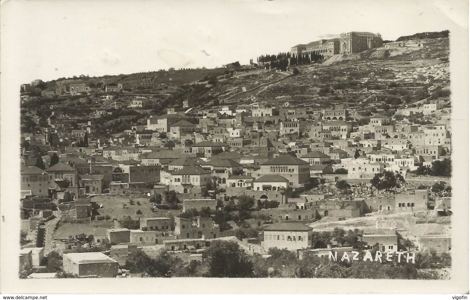 PALESTINA NAZARET, PC REAL FOTO, Circulated 1935 - Palästina
