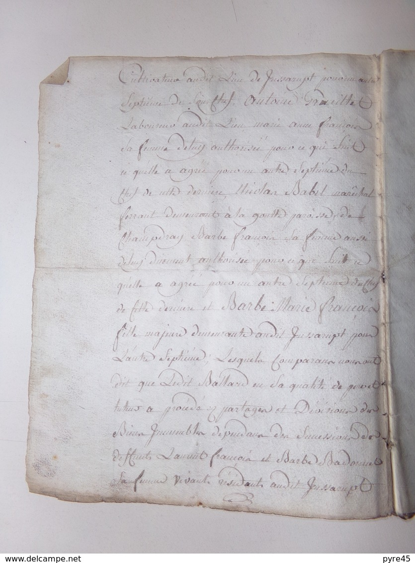 Acte Notarié Du 11 Mars 1793 En Lorraine , Partage - Manuscrits