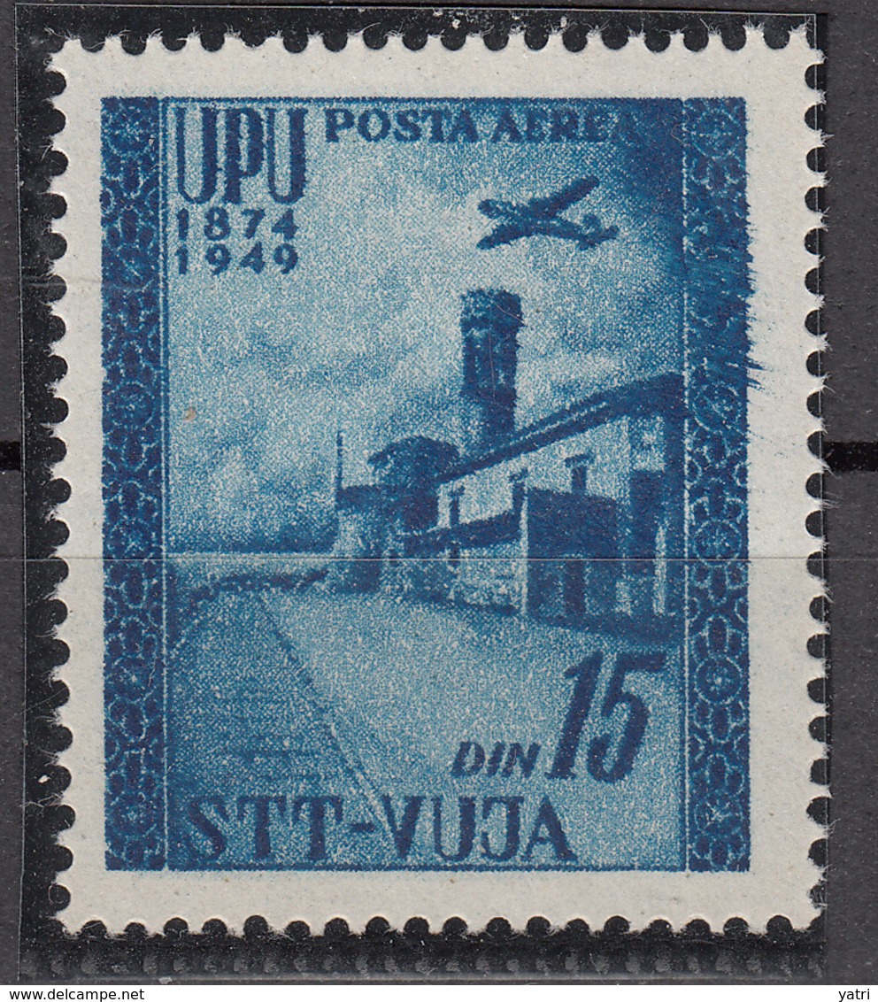 Trieste Zona B - Posta Aerea- Sass. 18 ** - Varietà Di Stampa A Destra - Airmail