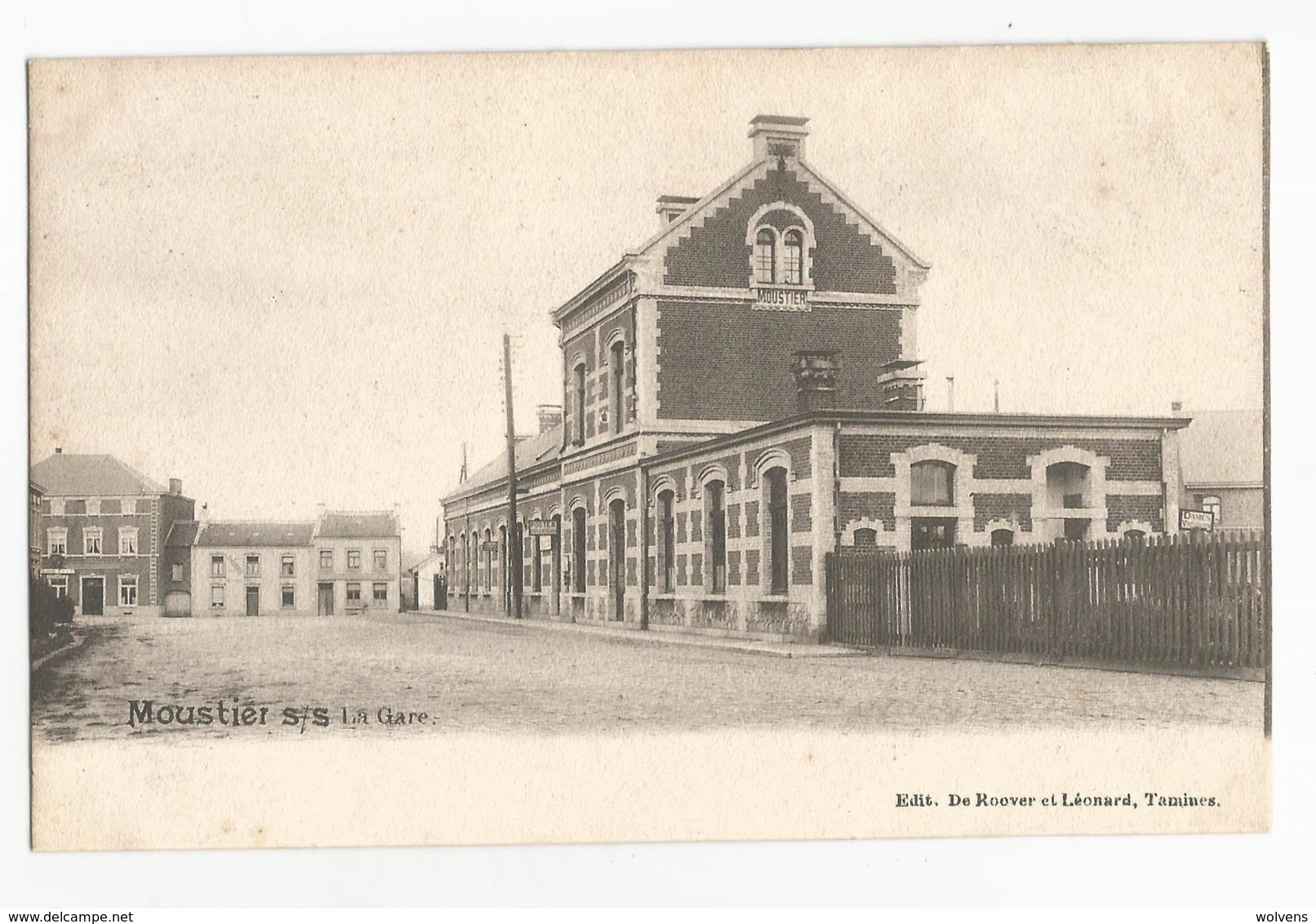 Moustier Sur Sambre La Gare Carte Postale Ancienne Jemeppe-sur-Sambre - Jemeppe-sur-Sambre
