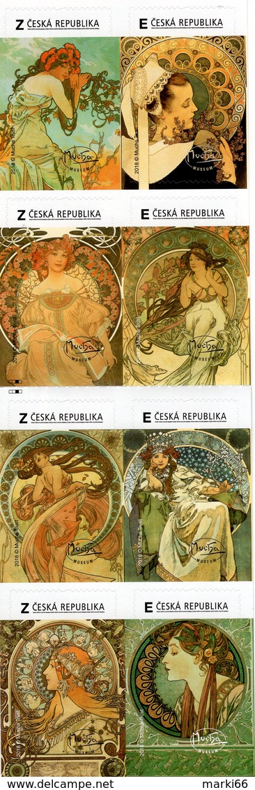 Czech Republic - 2018 - Mucha Museum - Princess Hyacint - Mint Personalized Stamp Booklet With Hologram - Ungebraucht