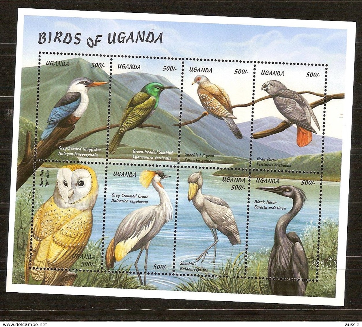 Ouganda Uganda Oeganda 1999 Yvertn° 1763-1770 *** MNH Cote 12 Euro Faune Oiseaux Vogels Birds - Uganda (1962-...)