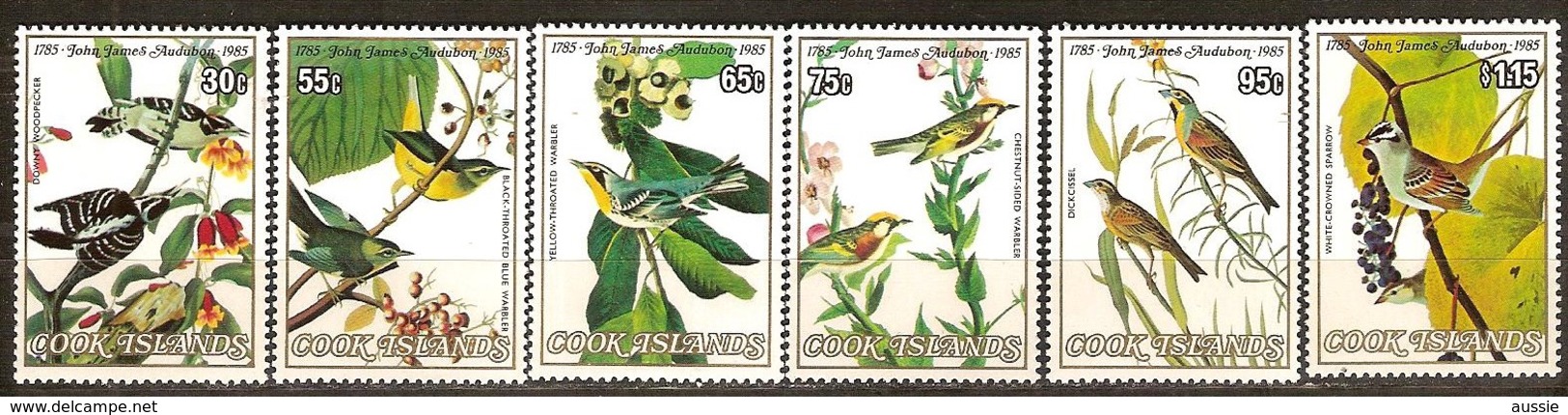 Cook 1985  Yvertn° 815-820 *** MNH Cote 25 Euro Faune Oiseaux Vogels Birds Audubon - Cook