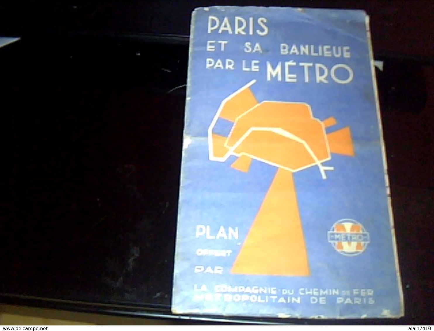 Train Ancien Plan Du Metro De Paris Et Sa Banlieue  Compgnie Du Chemin De Fer  Metropolitain De Paris Annee ?? - Europe