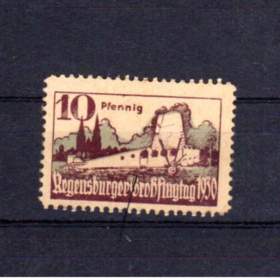 Deutsches Reich Flugpostmarke Regensburg   *  Erstfalz    (  X  2209  ) - Ungebraucht