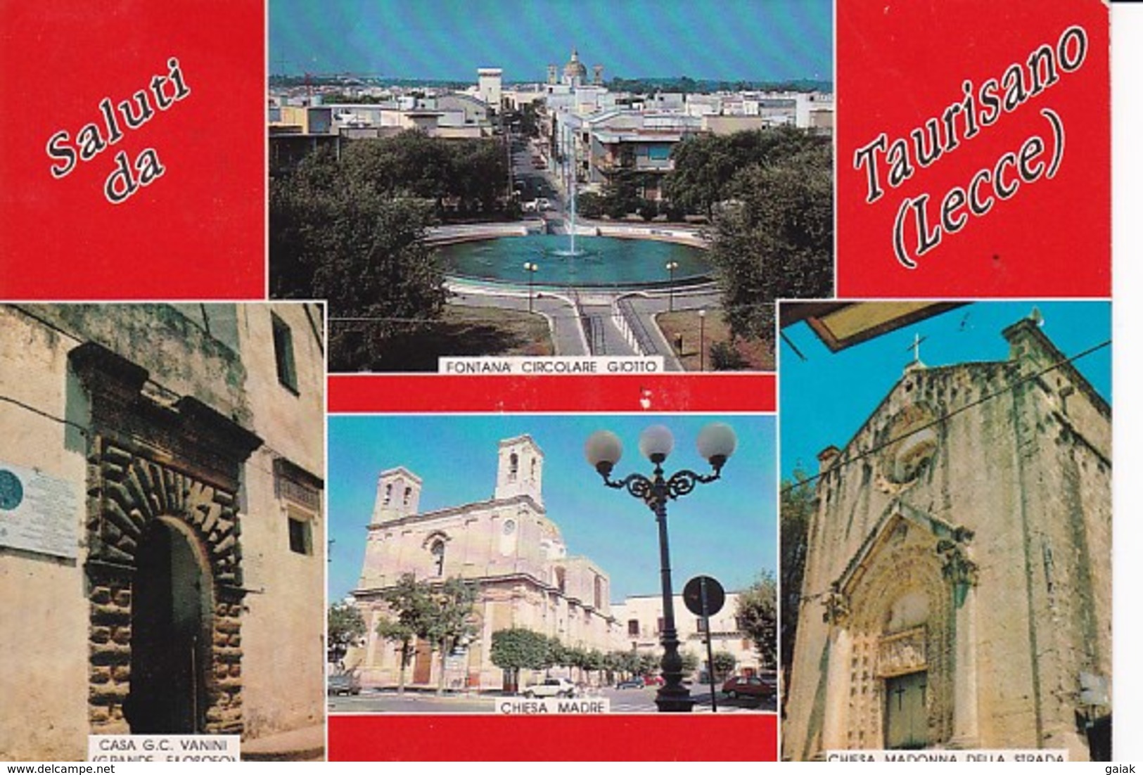 X858 SALUTI DA TAURISANO - VEDUTINE PANORAMICHE - Lecce