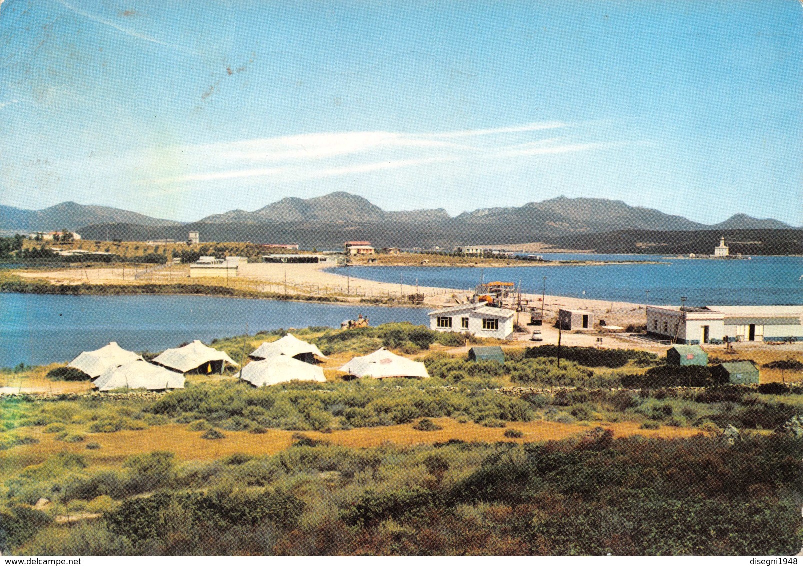 07434 "OLBIA (OT) - LIDO DEL SOLE - TENDOPOLI" CART. ILL. SPED. '70 - Olbia