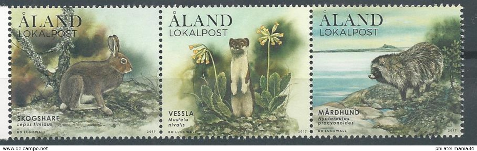 Aland 2017 - Animaux De La Forêt (série Provenant De Carnet) - Aland