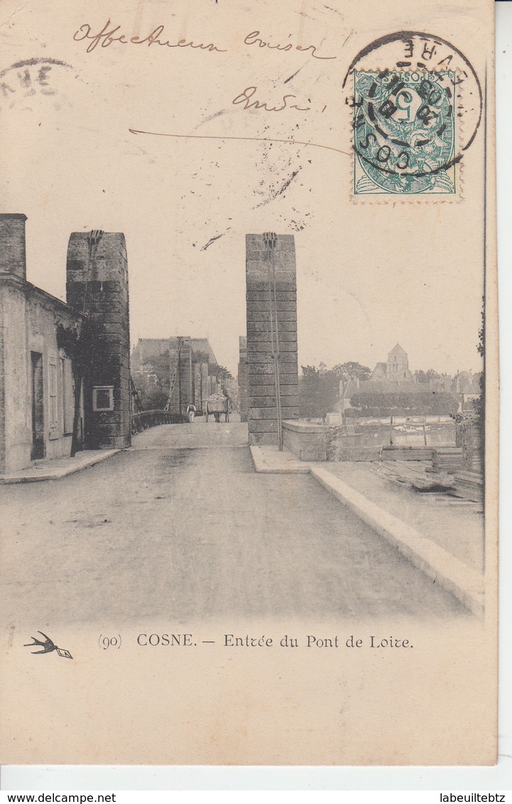 COSNES - Entrée Du Pont De Loire - Cosne Cours Sur Loire